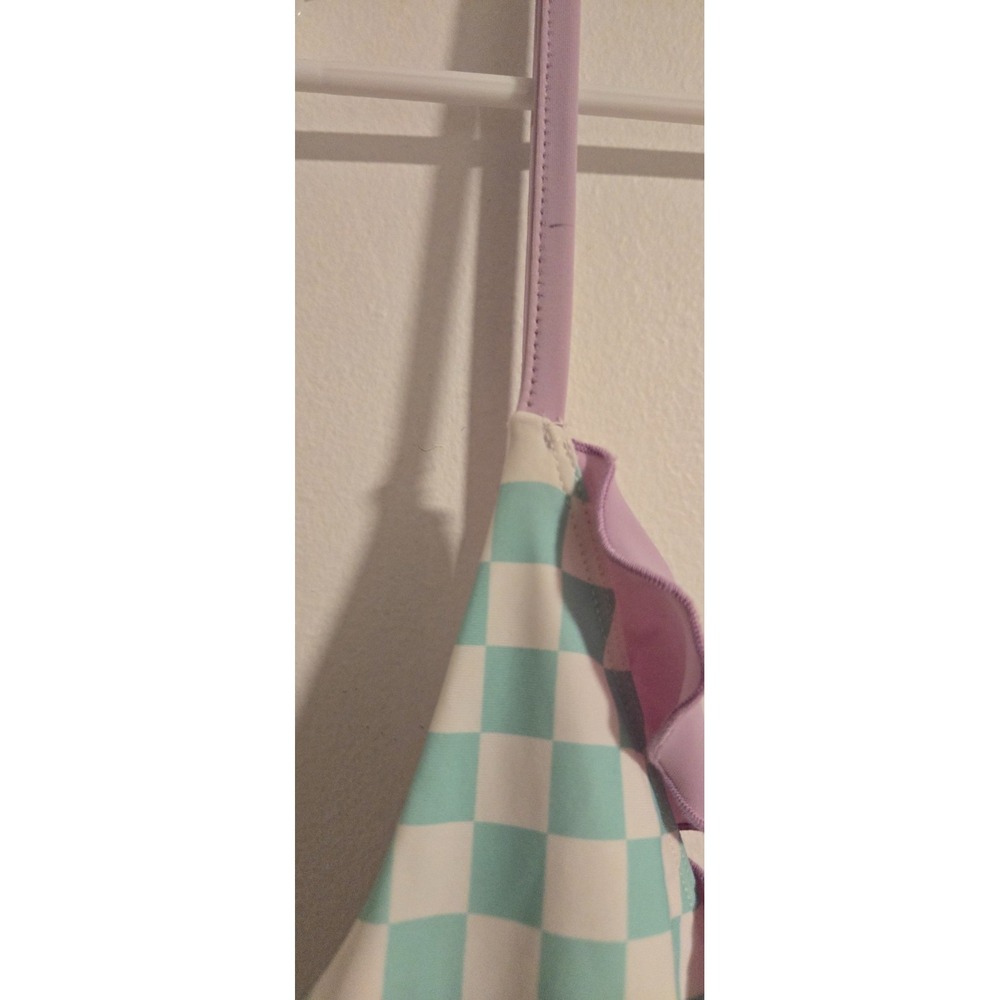 Caden Lane Swimsuit Checkered Ruffle One Piece - Size: M NWT - Picture 5 of 7